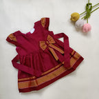 Ethnic dresses for baby girl | Khun Rani pink | Bow