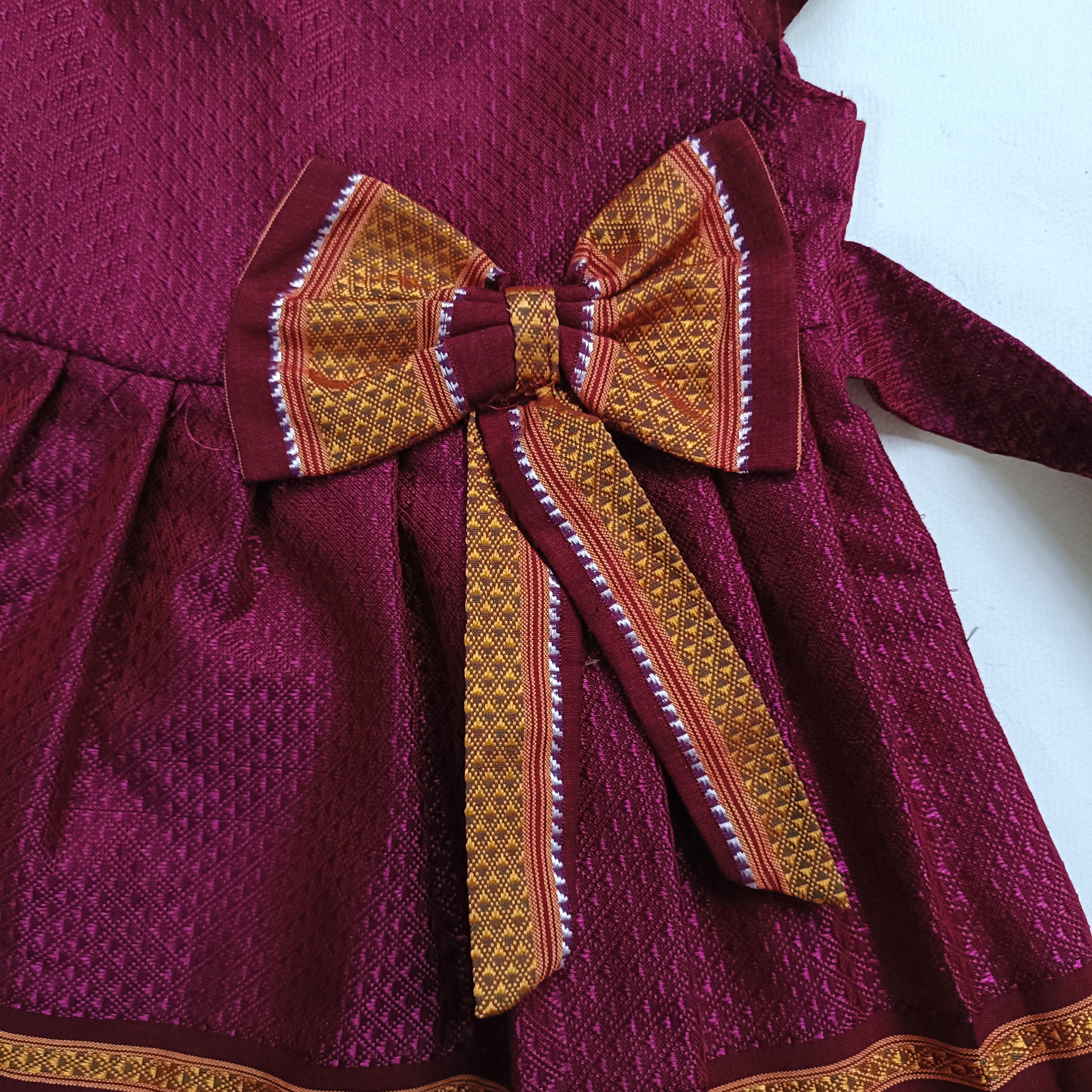 Ethnic dresses for baby girl | Khun Rani pink | Bow