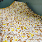 Jaipur Cotton Blanket | Cream Animal