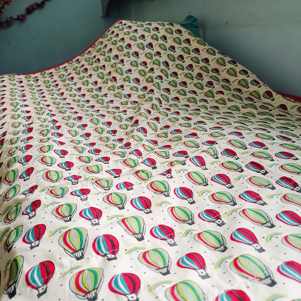 Jaipur Cotton Blanket | Cream Hotballon