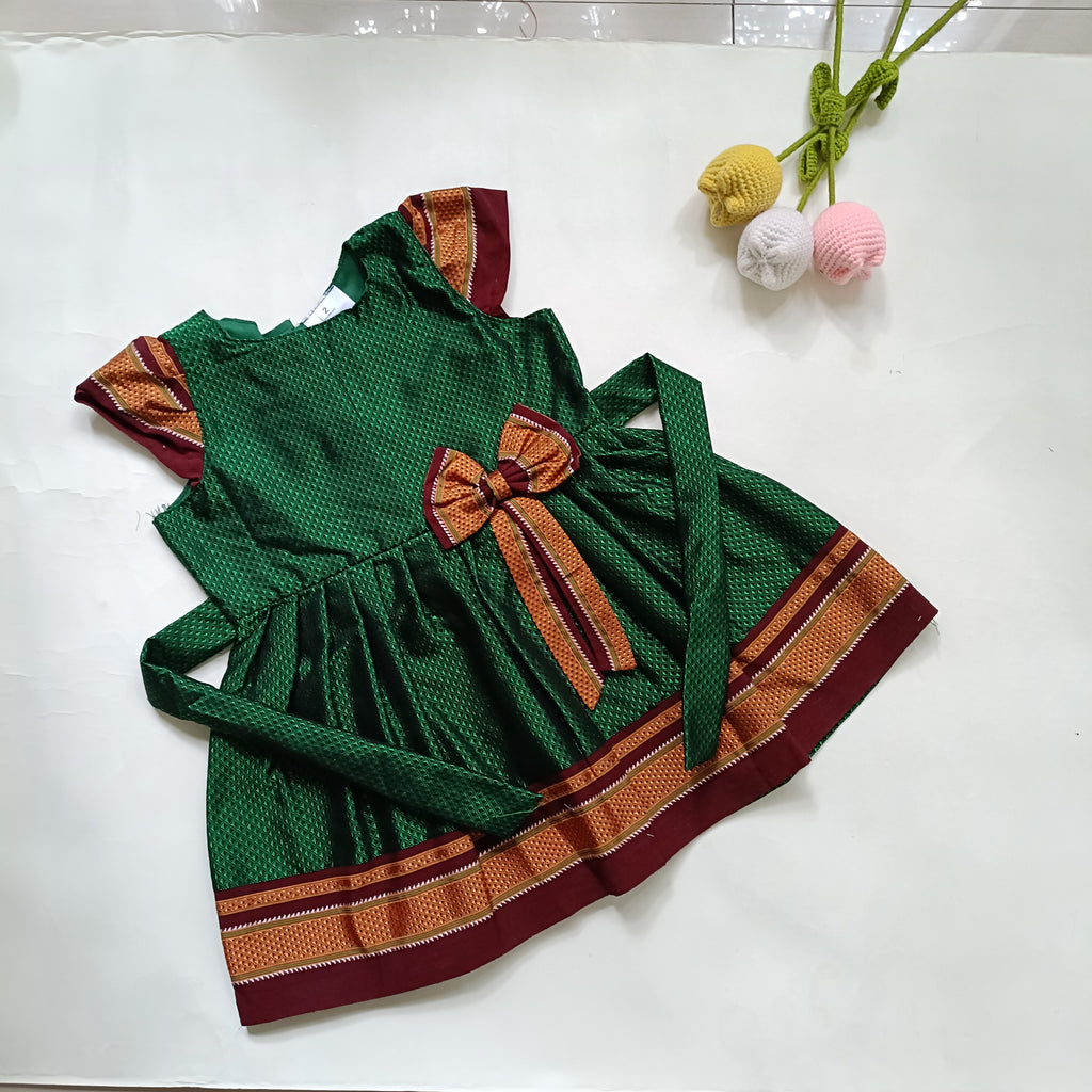 Ethnic dresses for baby girl | Khun Green| Bow