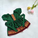 Ethnic dresses for baby girl | Green | Centre Stripe