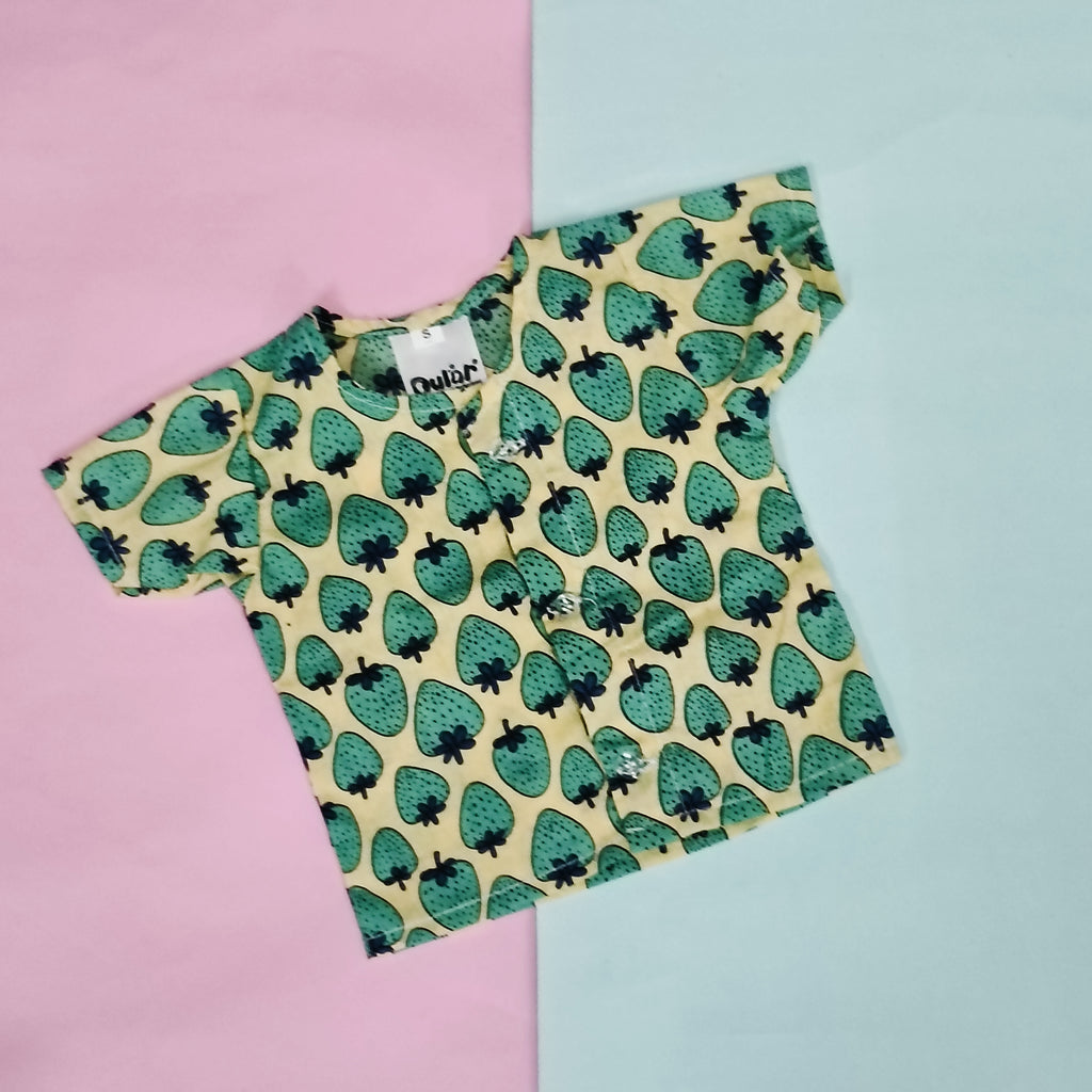 Cotton Front Open Jhabla | Camel, Animal, Strawberry | Pack of 3