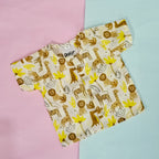 Cotton Front Open Jhabla | Camel, Animal, Strawberry | Pack of 3