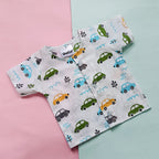 Cotton Front Open Jhabla | Car, Elephant, Fish | Pack of 3