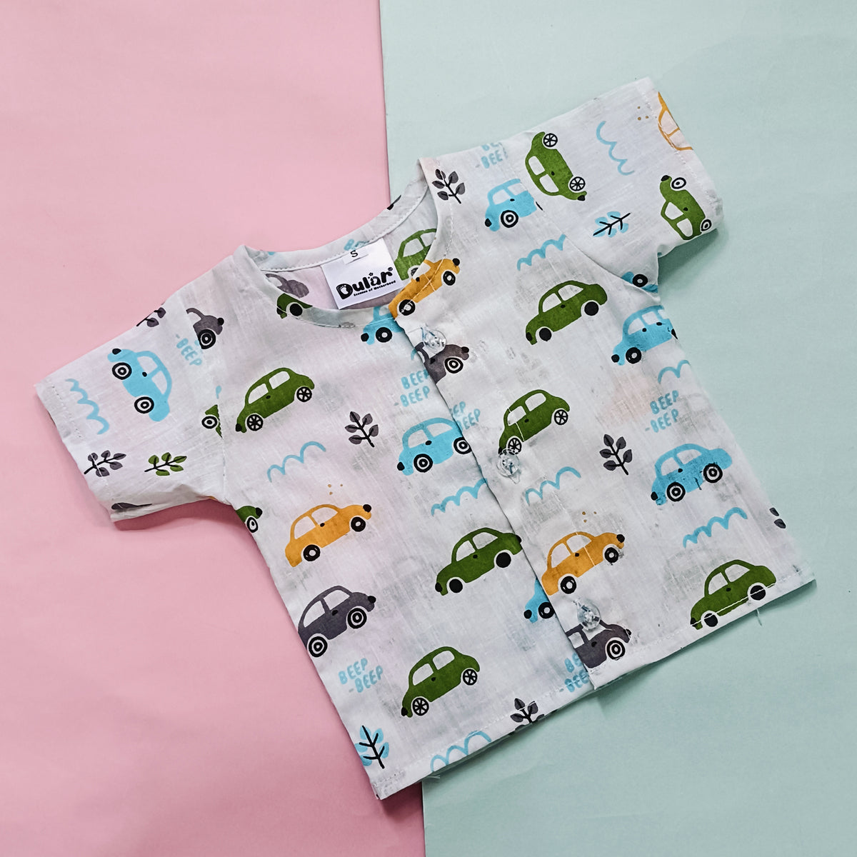 Cotton Front Open Jhabla | Car, Elephant, Fish | Pack of 3