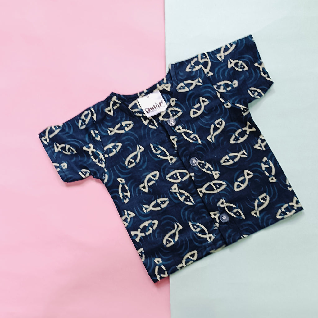 Cotton Front Open Jhabla | Car, Elephant, Fish | Pack of 3