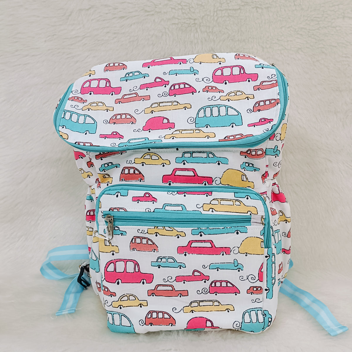 Diaper Bag | Pink Car