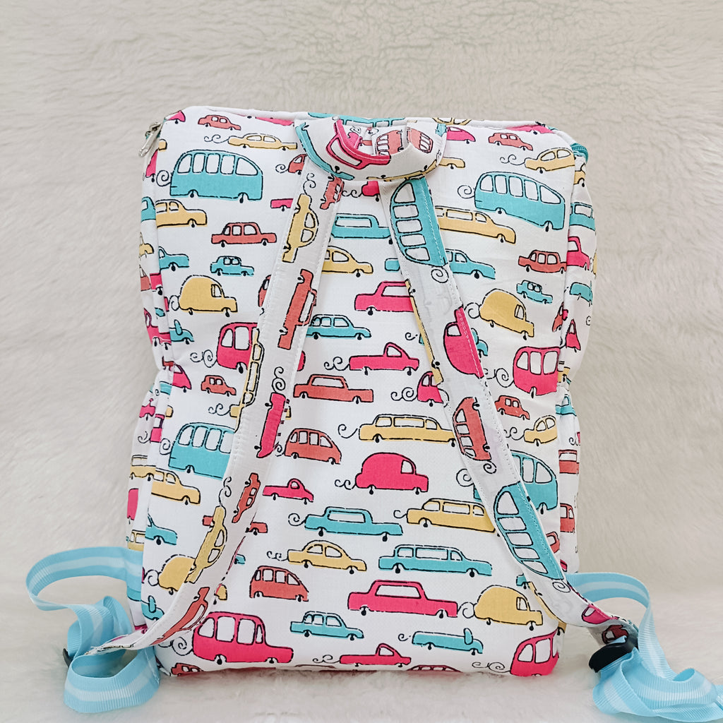 Diaper Bag | Pink Car