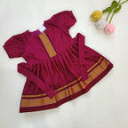 Ethnic dresses for baby girl | Rani pink | Centre Stripe