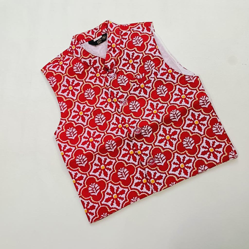 Kurta Pajama Set for Boys | Maroon Floral