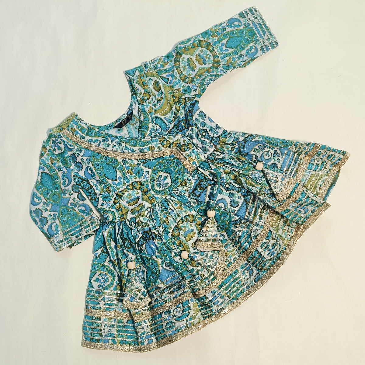 Kurta Set for Girls | Sea Green Floral