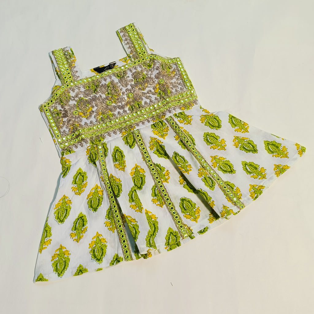 Ethnic Set for Girls | Pista Floral