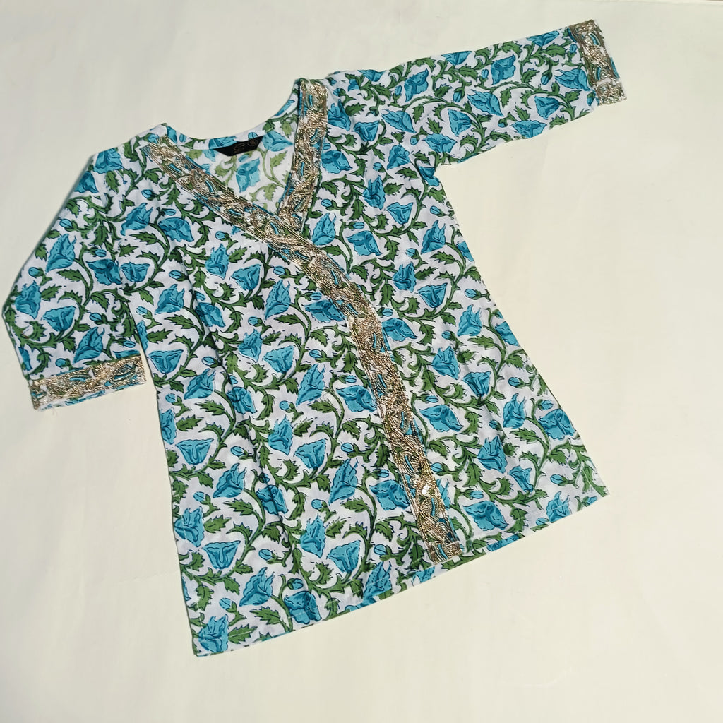 Kurta Set for Girls | White Floral With dupatta