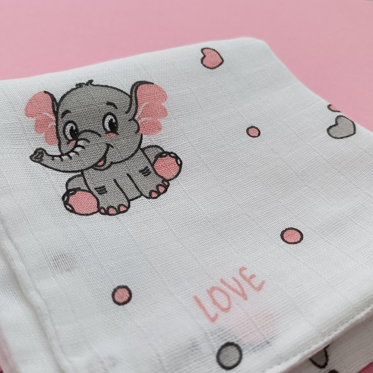 Muslin Cotton | Hanky | Animals | 3 Layered