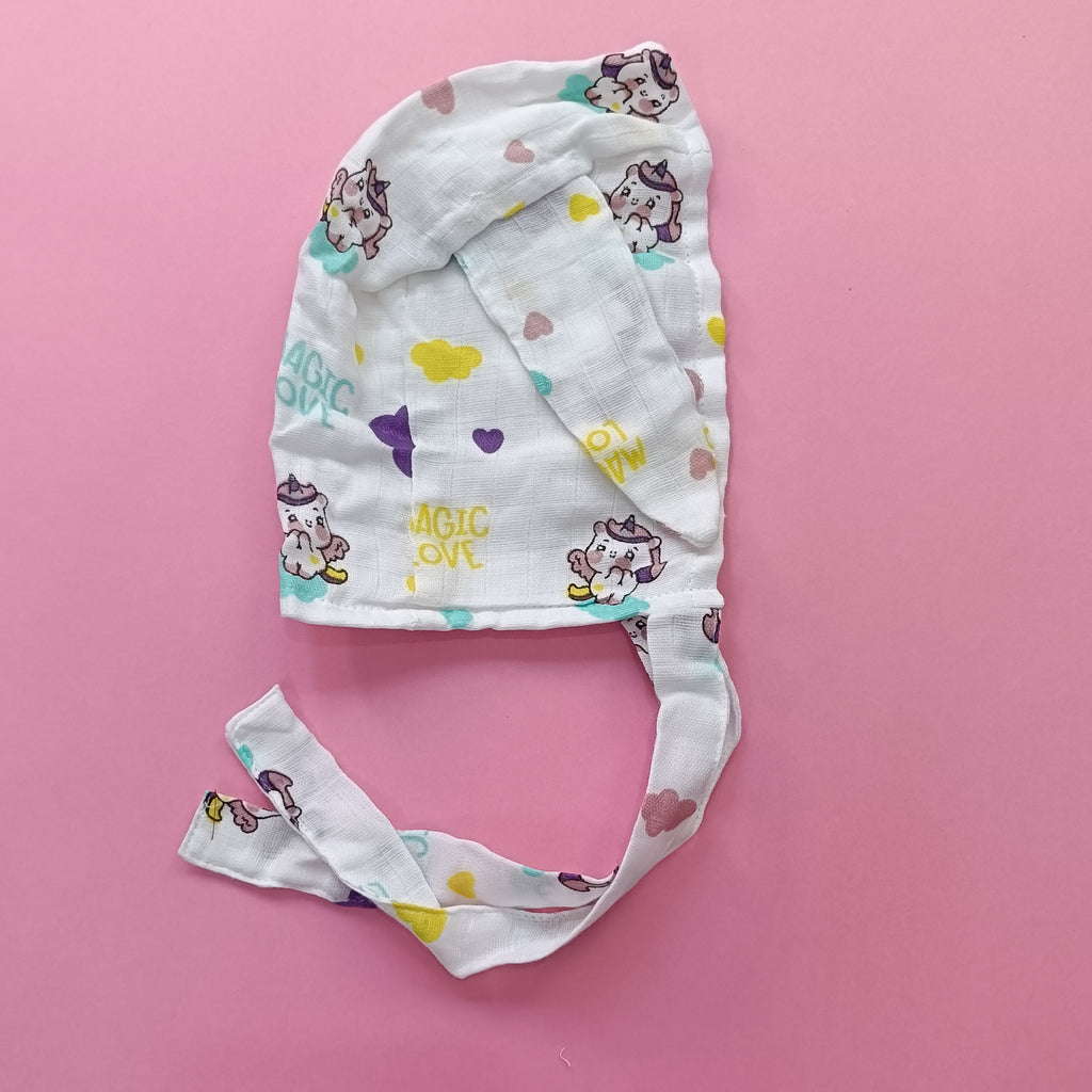 Muslin Cap,Mittens,Socks Set | Unicorn