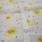 Muslin Front Open Jhabla | Sun & Floral (Pack of 2)