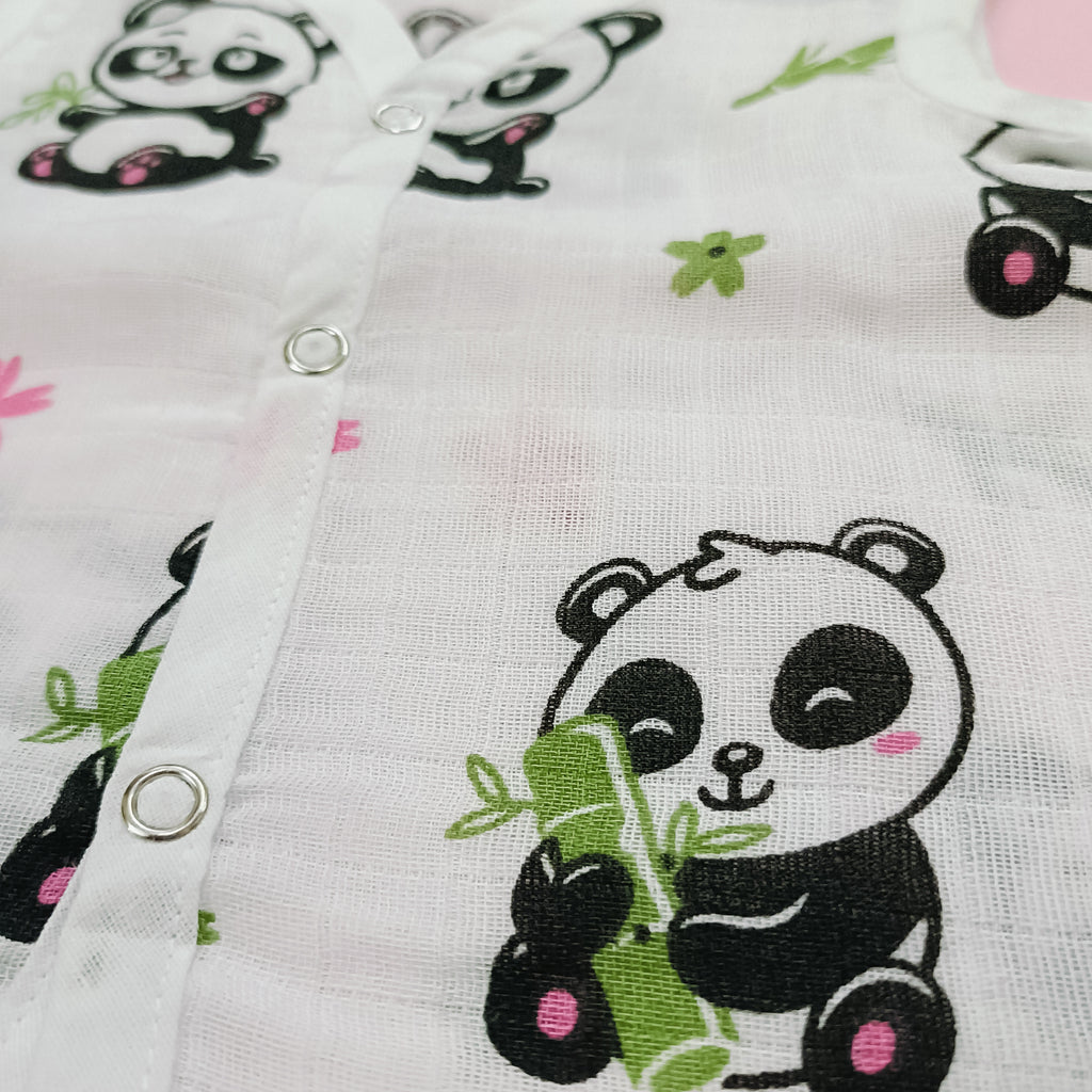 Muslin Front Open Jhabla | Panda & Dear (Pack of 2)