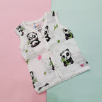 Muslin Front Open Jhabla | Panda & Dear (Pack of 2)