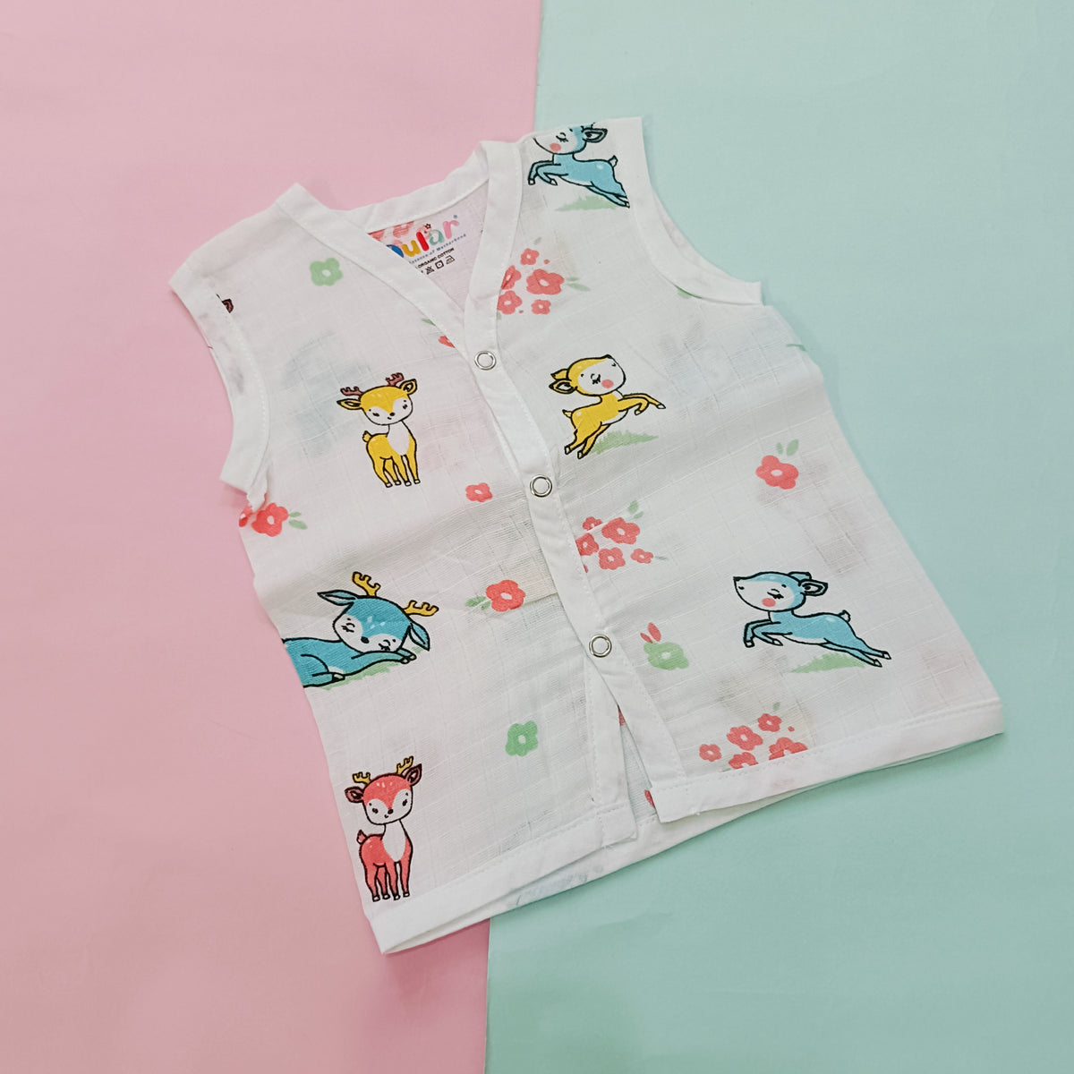Muslin Front Open Jhabla | Panda & Dear (Pack of 2)