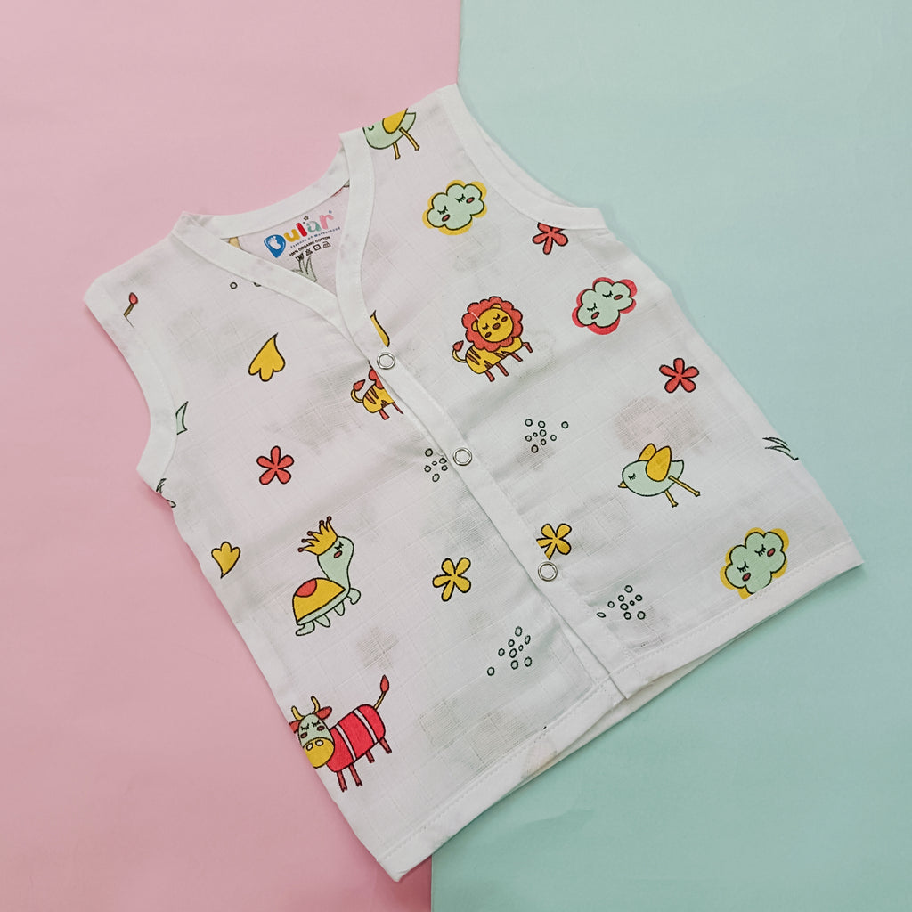 Muslin Front Open Jhabla | Twit Bird & Dear Been (Pack of 2)