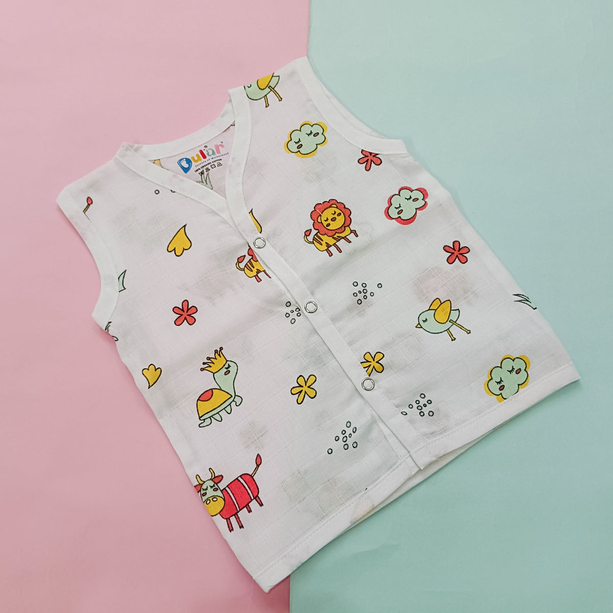Muslin Front Open Jhabla | Twit Bird & Dear Been (Pack of 2)