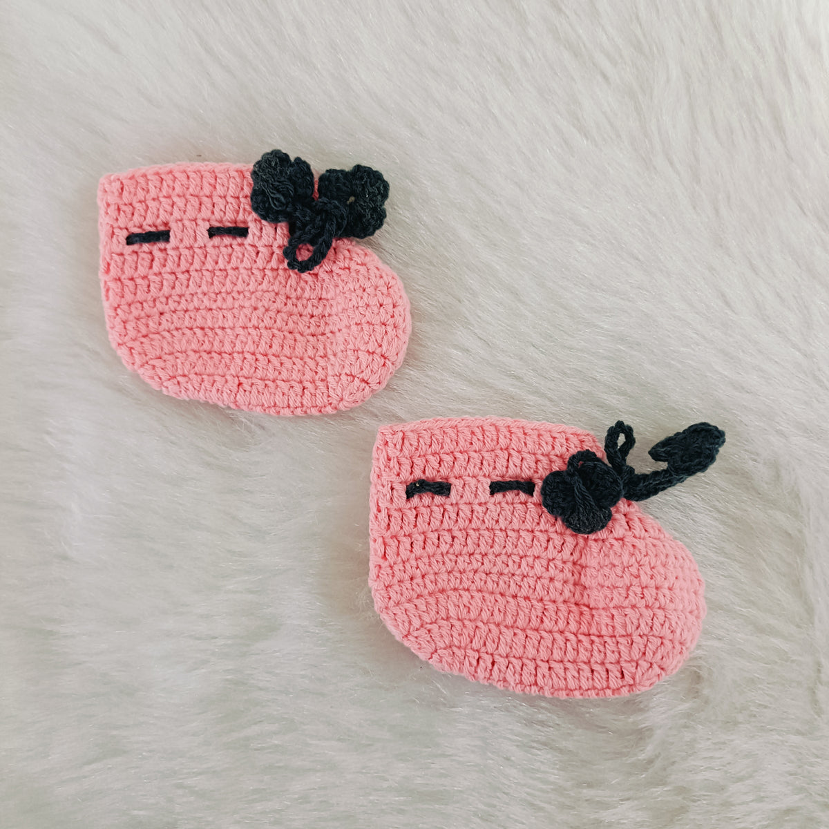 Crochet Booties - Baby Pink