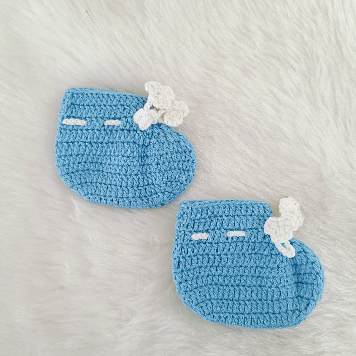 Crochet Booties - Blue