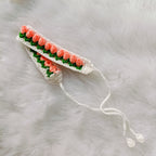 Crochet Hair Belt - Peach