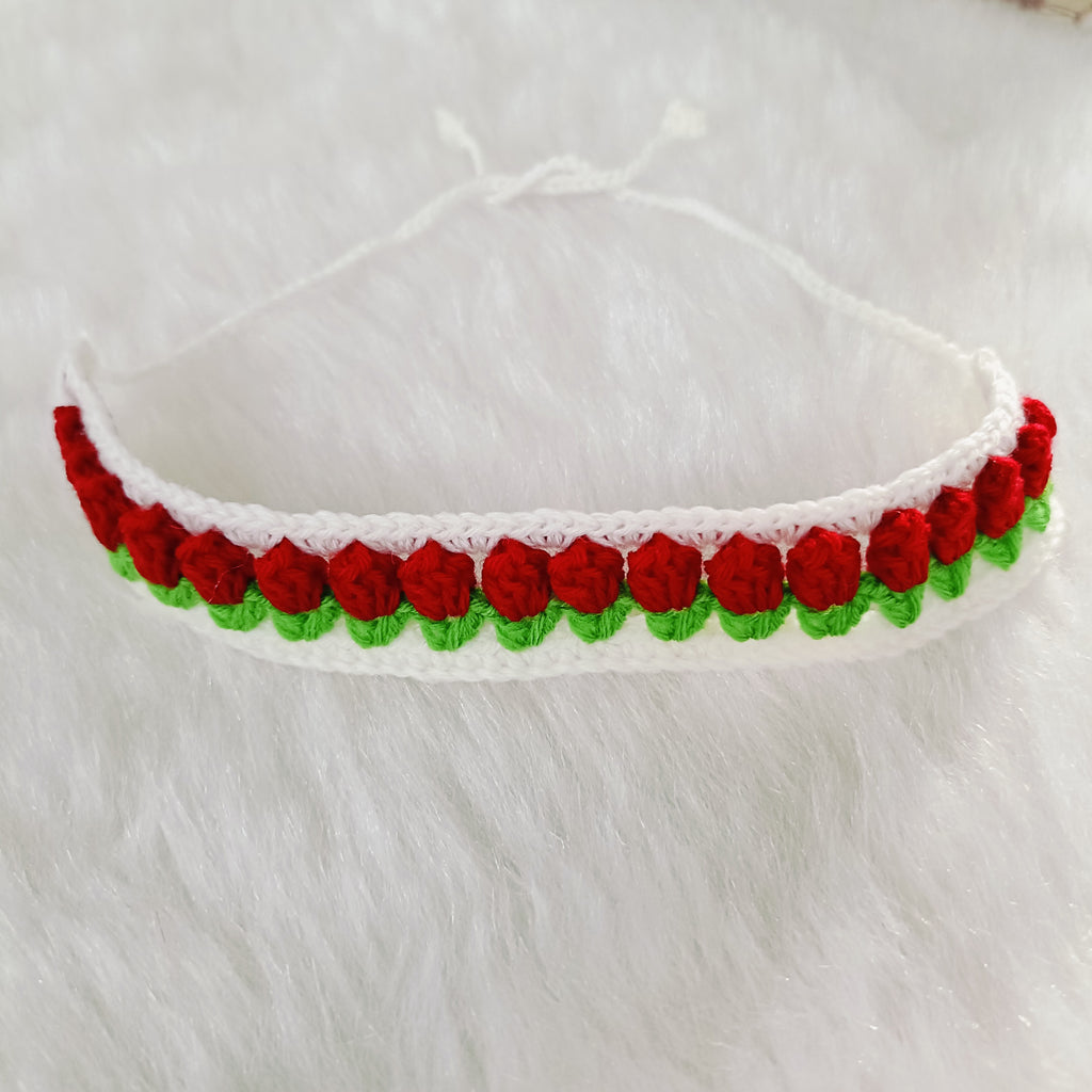 Crochet Hair Belt - Red