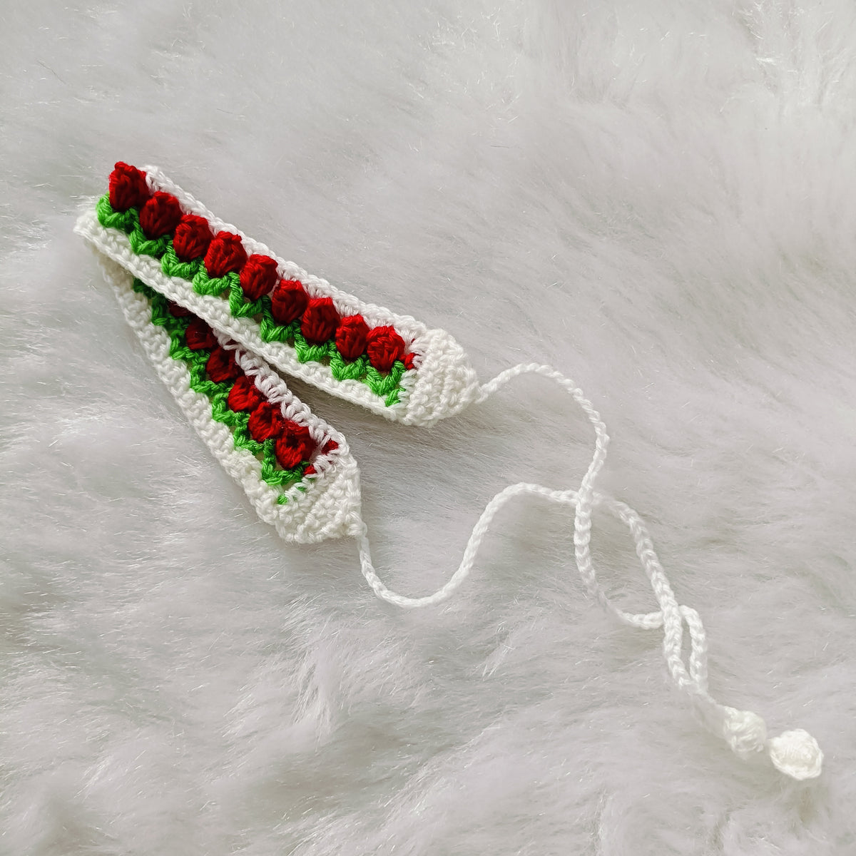 Crochet Hair Belt - Red