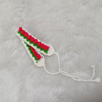 Crochet Hair Belt - Dark Pink