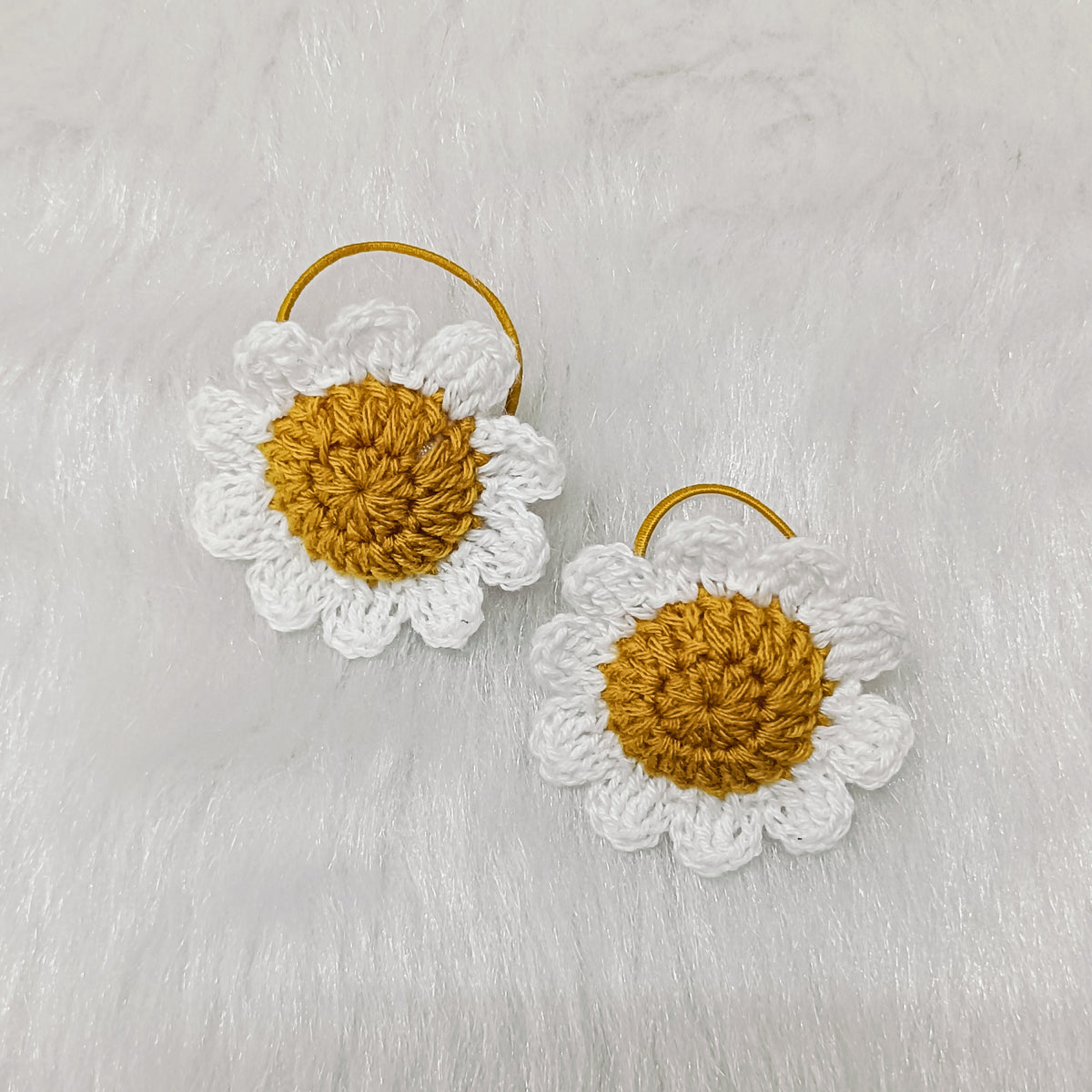 Crochet Rubber Band - White