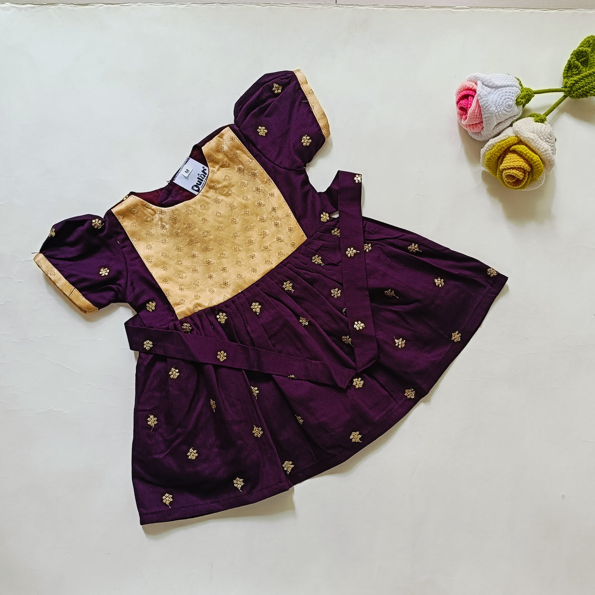 Ethnic dresses for baby girl | Zari Butti | Wine
