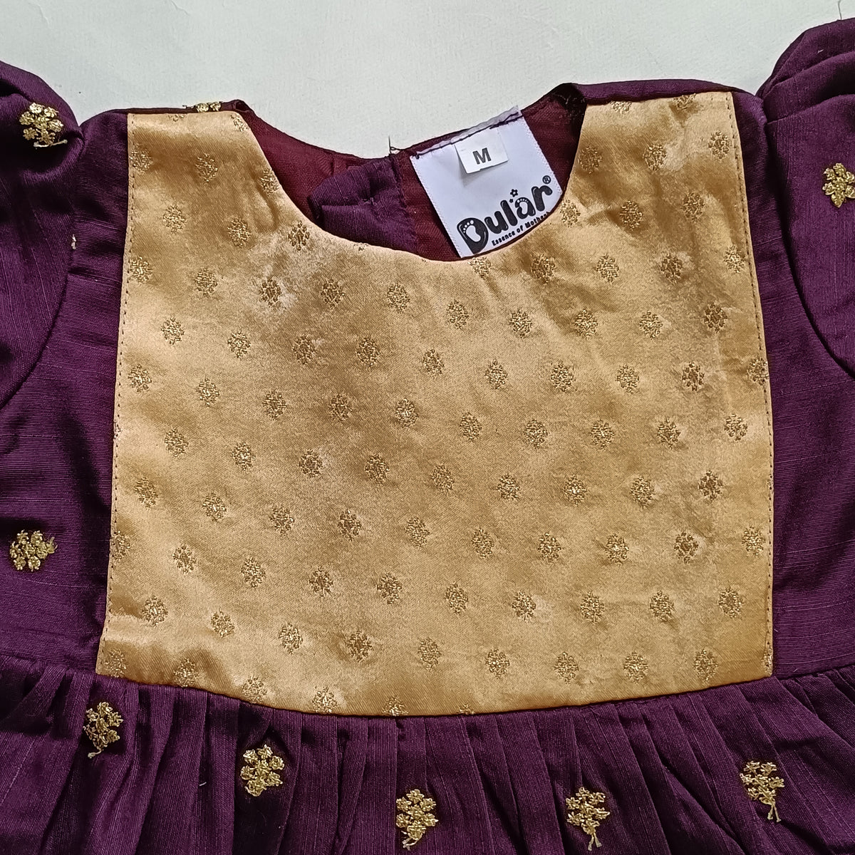 Ethnic dresses for baby girl | Zari Butti | Wine