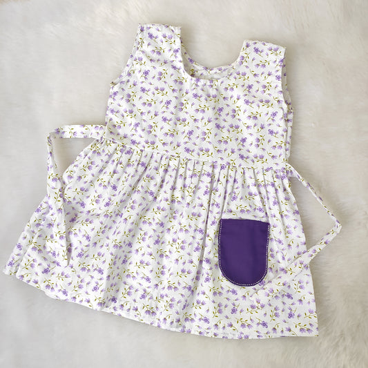 Cotton Frock - Purple Flower