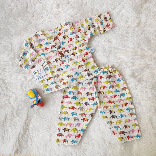 Jaipur Cotton Night Suits - Small Elephant