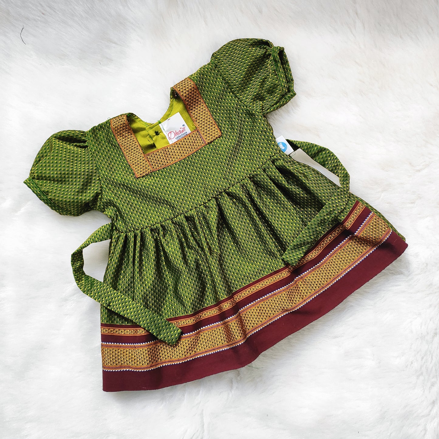 Khan Frock - Olive