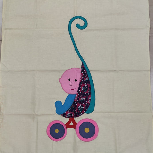 Patchwork Dupte - Baby On Cart