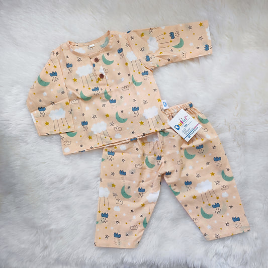 Jaipur Cotton Night Suits - Cloud
