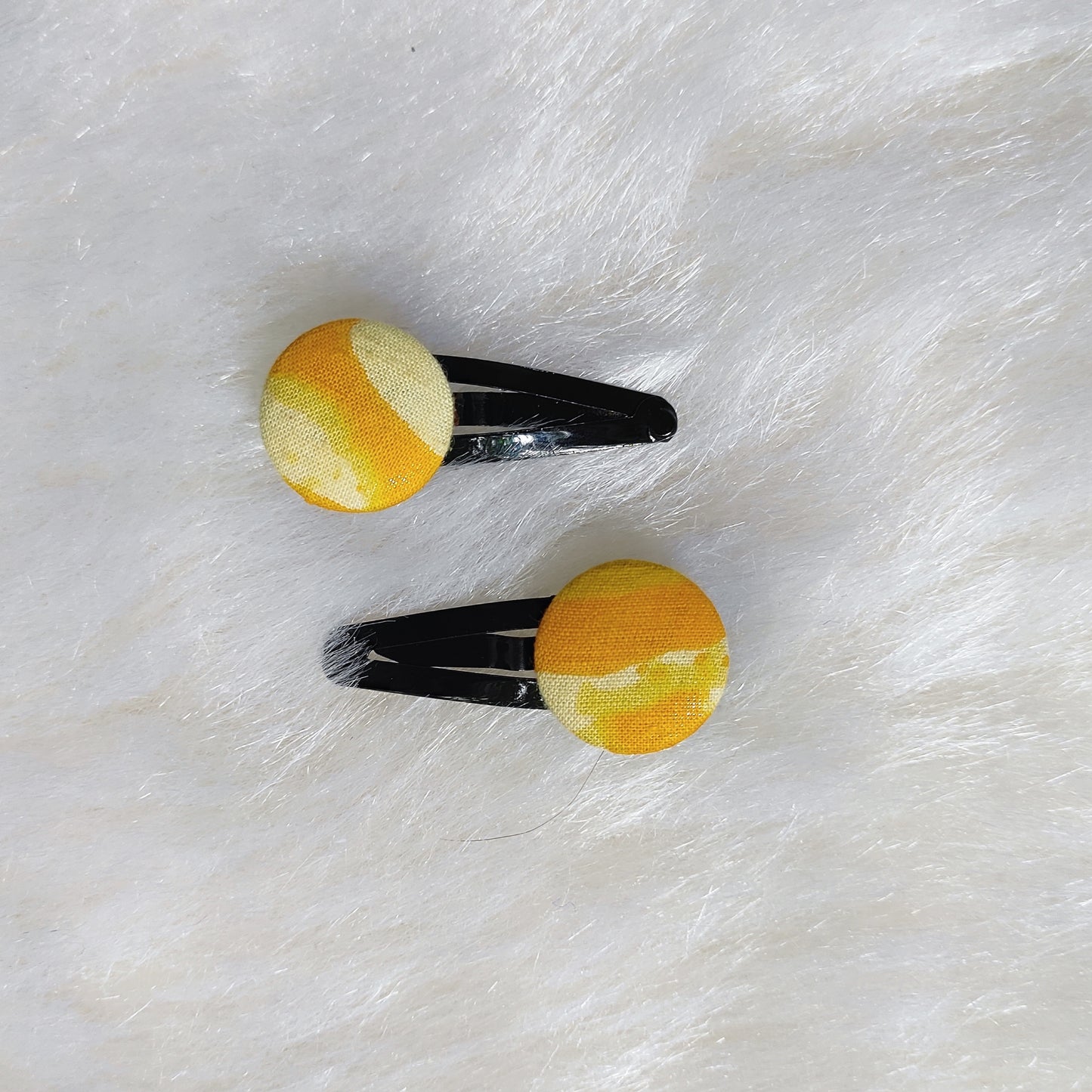 Button Hair Clip - Mango