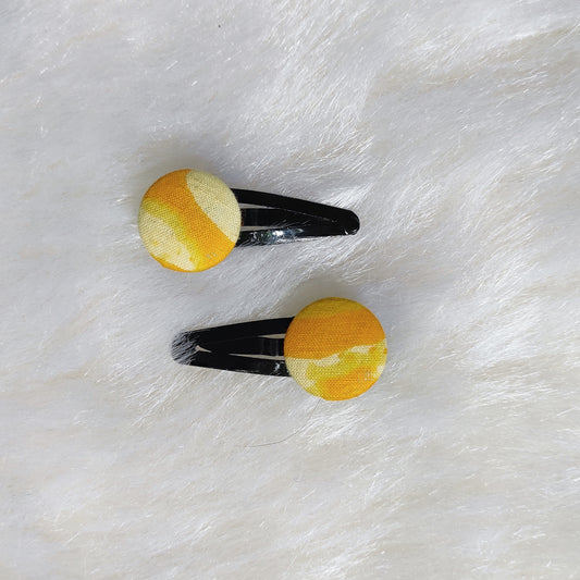 Button Hair Clip - Mango