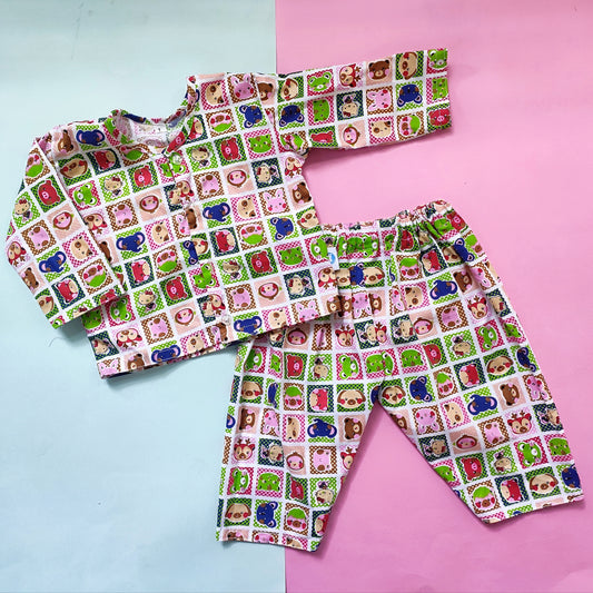 Cotton Night Suit -Multi Animals