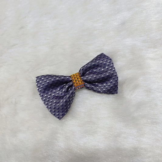 Khan Bow Hair Clip- Grey