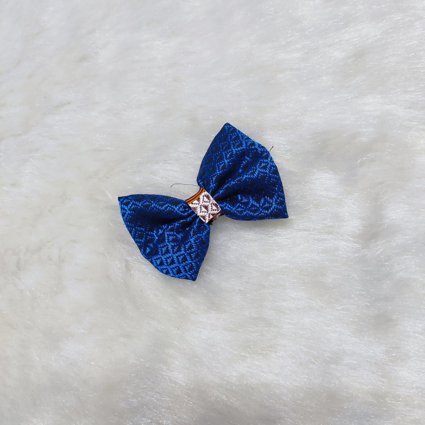 Khan Bow Hair Clip- Blue