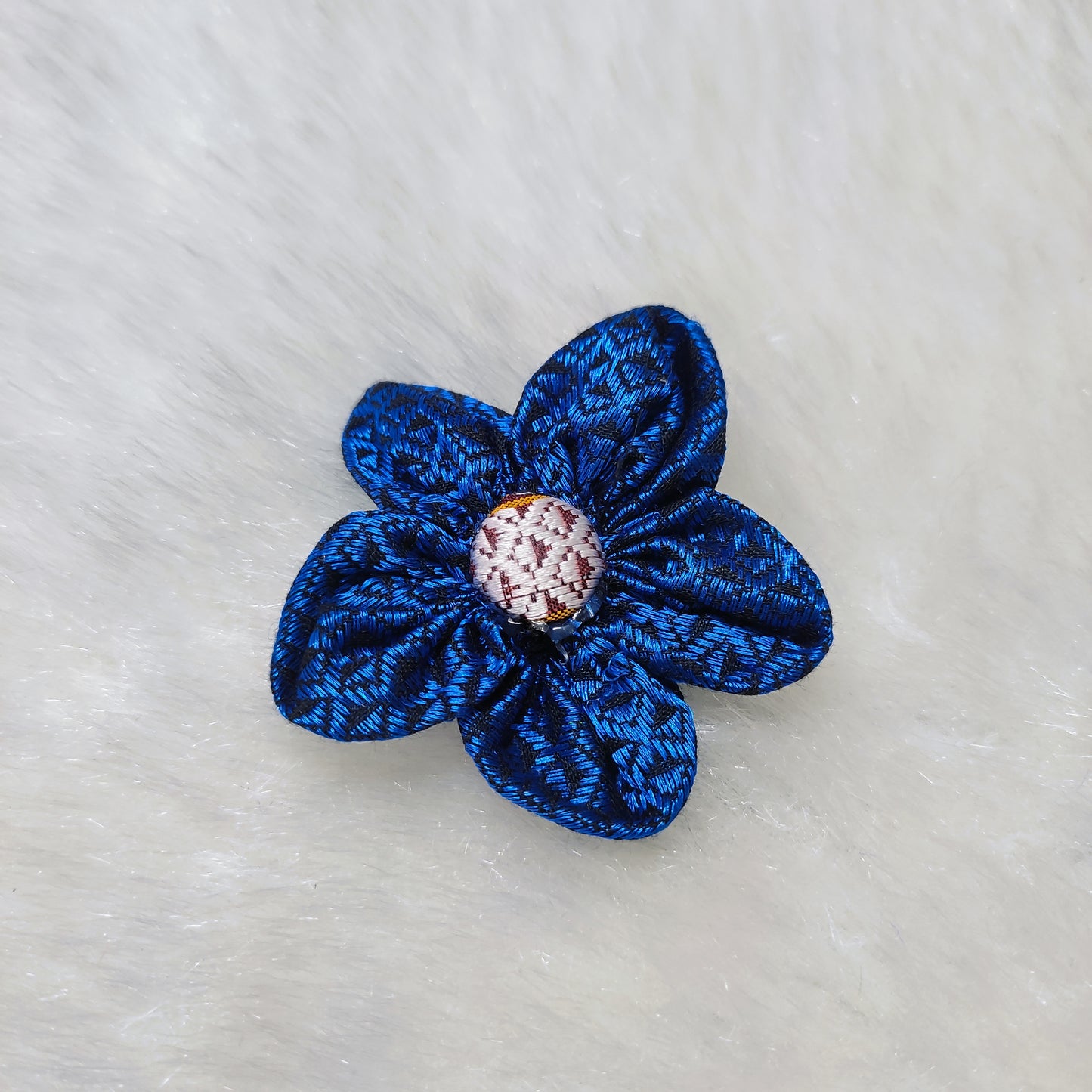 Khan Flower Hair clip - Blue