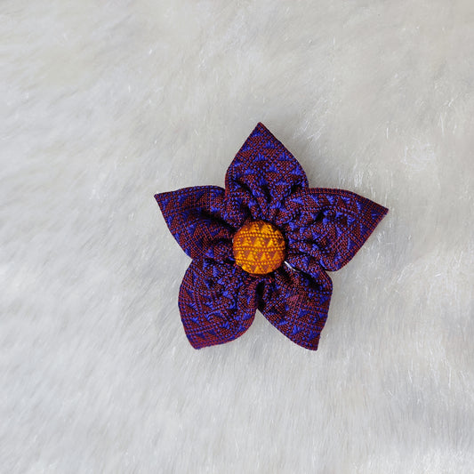 Khan Flower Hair Clip - Purple
