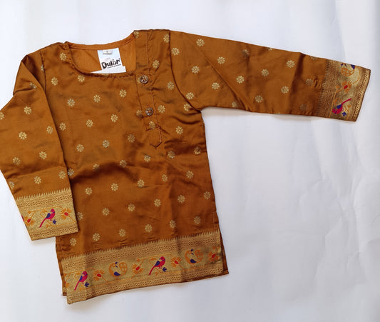 Kurta for Boys | Paithani | Golden