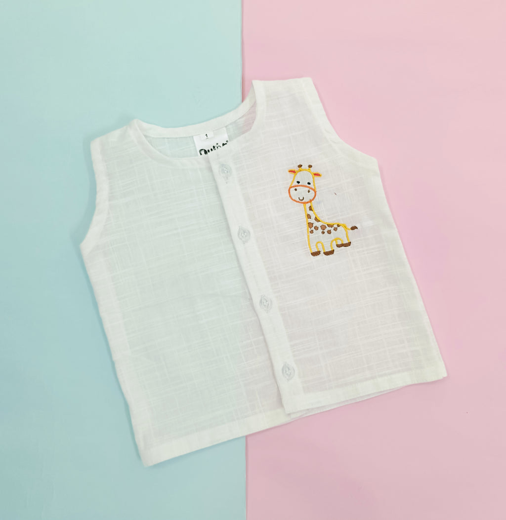 Embroidery Jhabla  - Giraffe & Elephant (Pack of 2)