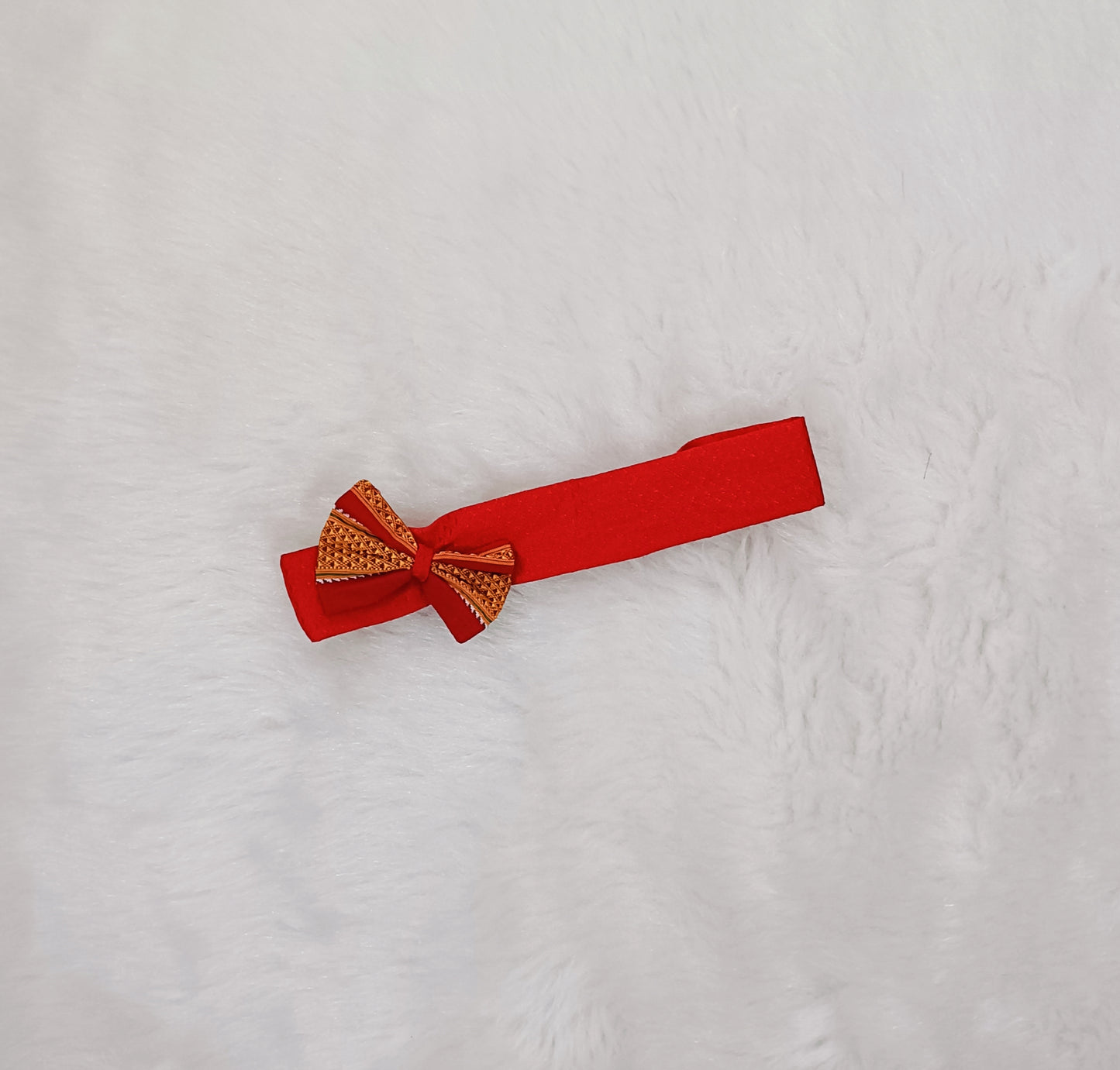 Khun Hair Band with contrast bow - Red